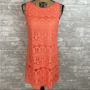 Coral lace Dress Size 4
